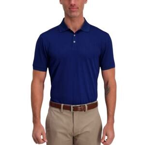 Cool 10 Performance Polo Shirt Mens Haggar Clothing Blue Size Small